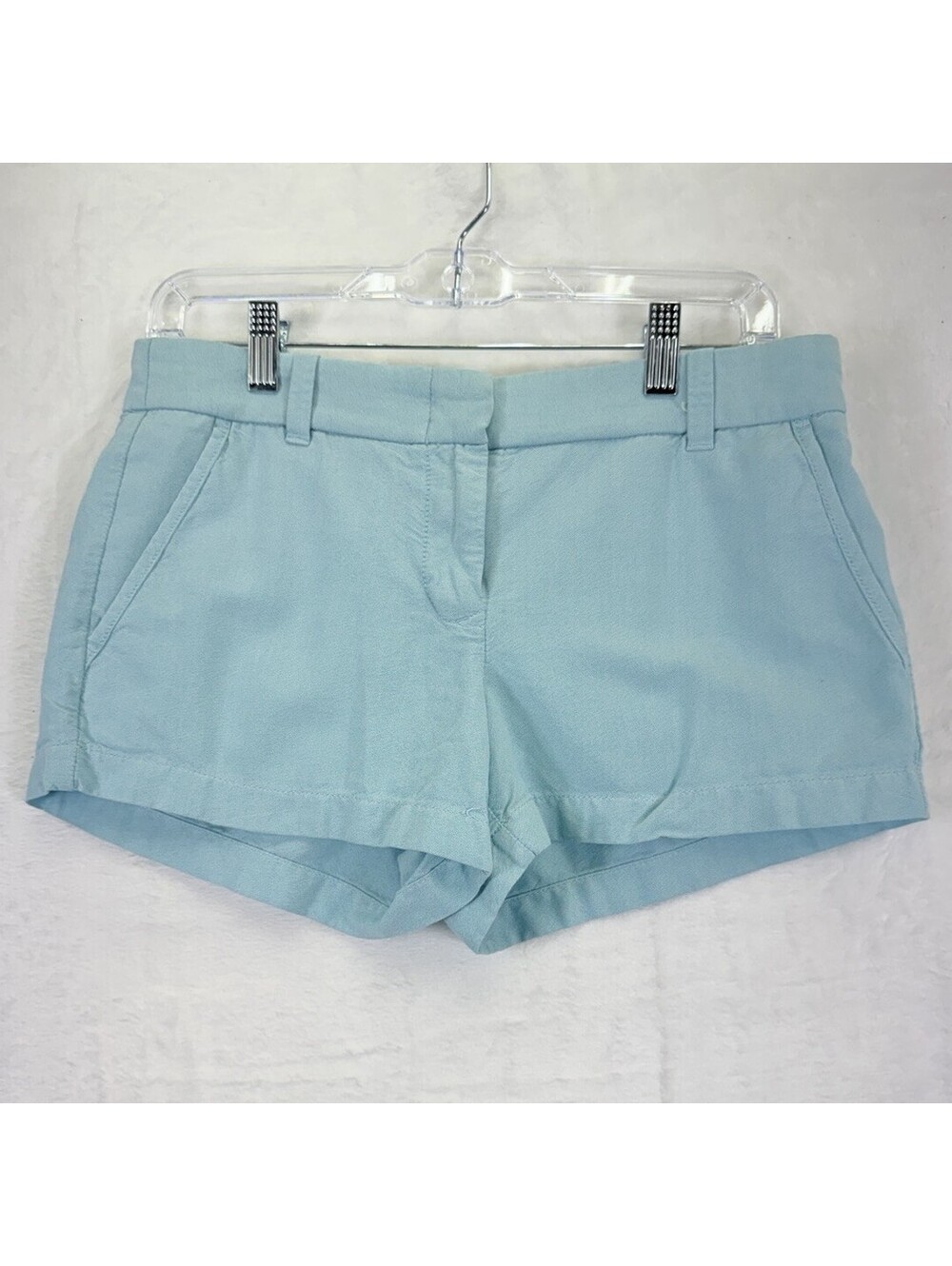 J Crew Chino Shorts Womens 4 100% Cotton Blue Womens 2.5”